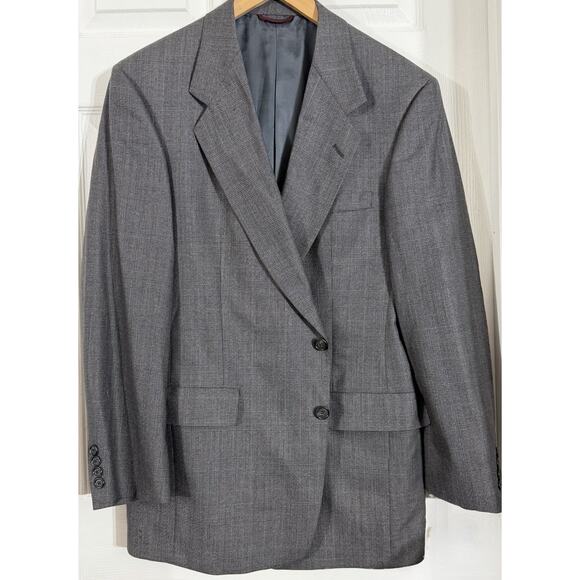 Hart Schaffner Marx Belk Pure Virgin Wool Mens Suit Jacket Blazer Coat Gray 41R - Picture 1 of 4